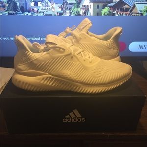 Triple white adidas alphabounce limited edition